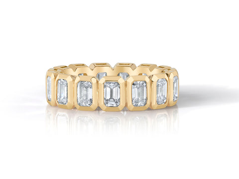 Prong Diamond Five-Band Ring in Yellow Gold