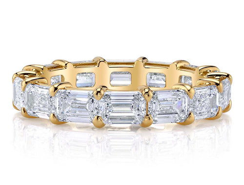 Emerald Cut Diamond Eternity Wedding Band