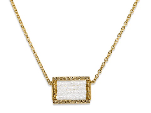 Pavé Diamond Pendant Necklace in 14K Yellow Gold