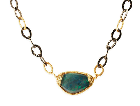 Pavé Diamond Pendant Necklace in 14K Yellow Gold