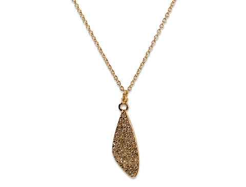 Petite Diamond Bar Necklace in Yellow Gold