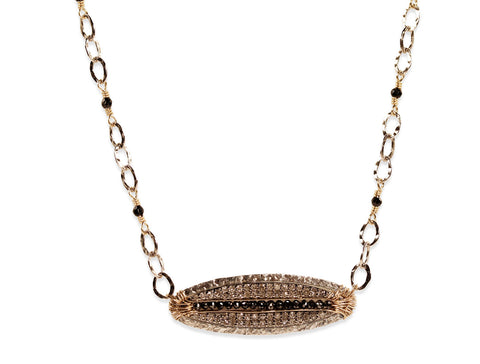 Pavé Diamond Pendant Necklace in 14K Yellow Gold