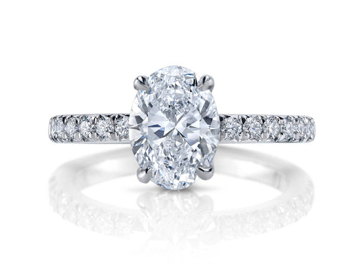 Oval Brilliant Diamond Engagement Ring