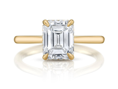 Emerald Cut Diamond Solitaire Engagement Ring