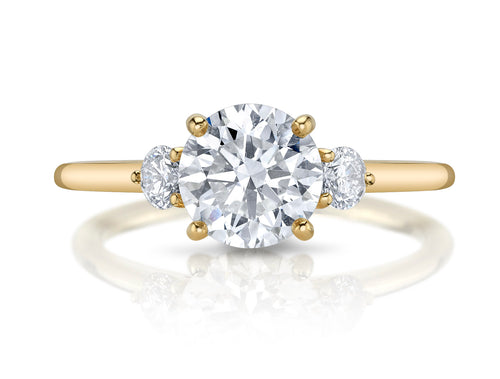 Three-Stone Round Brilliant Diamond Engagement Ring