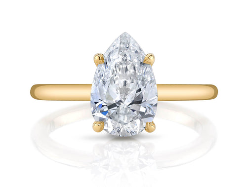 Pear Diamond Solitaire Engagement Ring