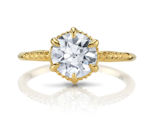 Vintage-Inspired Diamond Solitaire Engagement Ring