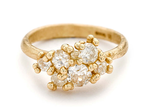 Vintage-Inspired Marquise and Round Diamond "Amara" Band