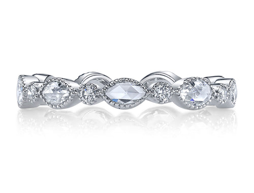 Vintage-Inspired Marquise and Round Diamond "Amara" Band