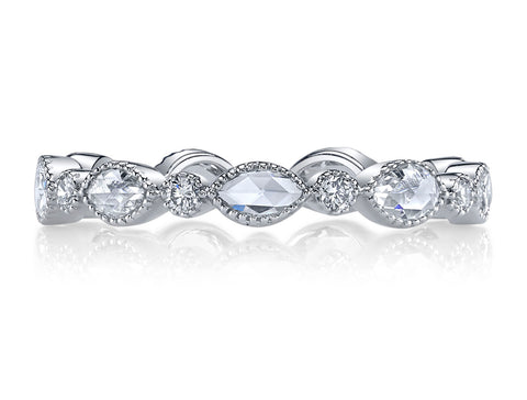 Round Brilliant Diamond Eternity Wedding Band in White Gold