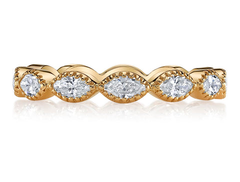 Vintage-Inspired Marquise and Round Diamond "Amara" Band