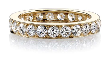 Vintage-Inspired  Diamond "Carmela" Eternity Wedding Band