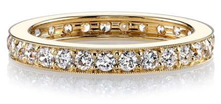 Brilliant Diamond Wedding Band in Yellow Gold