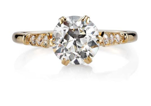 Vintage-Inspired Marquise and Round Diamond "Amara" Band