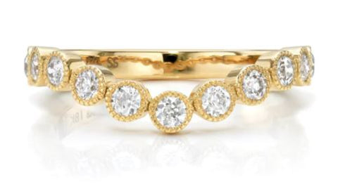 Brilliant Diamond Wedding Band in Yellow Gold