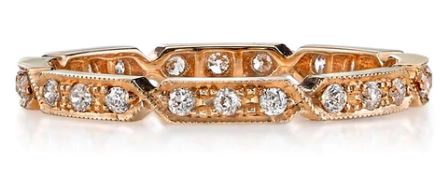 Vintage-Inspired "Carly" Diamond Eternity Wedding Band