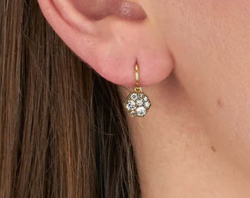 Pavé Diamond "Cobblestone" Drop Earrings