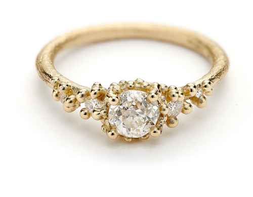 Encrusted Antique Diamond Engagement Ring