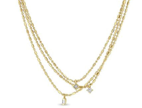 Pavé Diamond Pendant Necklace in 14K Yellow Gold