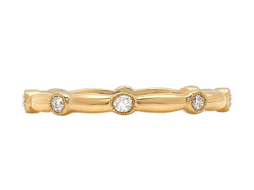 Beverly K Yellow Gold and Diamond Wedding Band in Washington DC