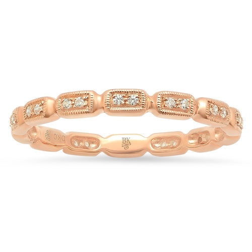 Beverley K Rose Gold and Diamond Wedding Band in Washington DC