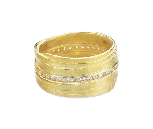 Bead Set Diamond Wrap Ring