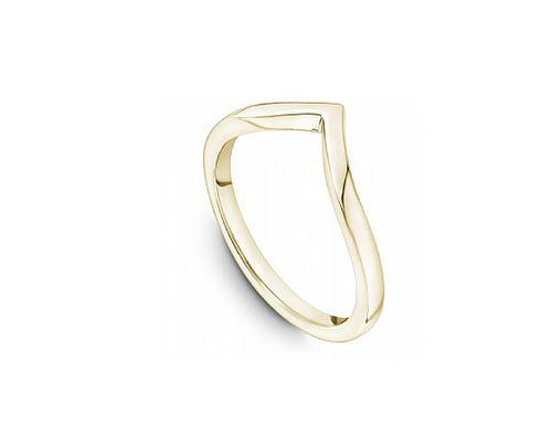 14K Yellow Gold "V-Shaped" Wedding Band