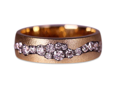 Vintage-Inspired Marquise and Round Diamond "Amara" Band