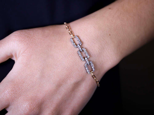 Three-Link Diamond Bracelet