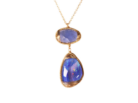 Pavé Diamond Pendant Necklace in 14K Yellow Gold