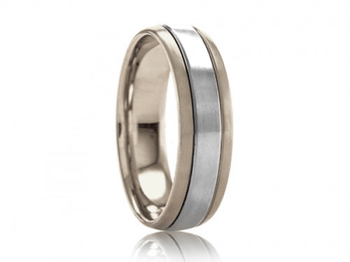 White Gold and Platinum Men's Wedding Band in Washington DC