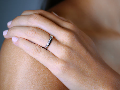 Round Brilliant Diamond Eternity Wedding Band in White Gold