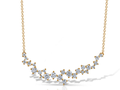 Brilliant Diamond Necklace in Yellow Gold