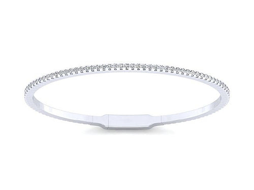 Diamond Bangle Bracelet in White Gold