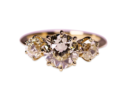 Vintage-Inspired Marquise and Round Diamond "Amara" Band