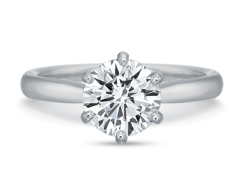 Platinum Solitaire Engagement Ring at the Best Jewelry Store in Washington DC