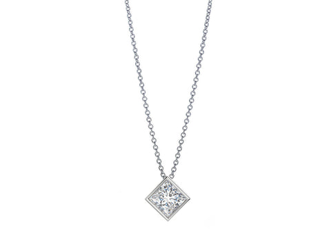 Pavé Diamond Pendant Necklace in 14K Yellow Gold