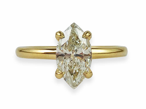 Marquise Diamond Solitaire Engagement Ring