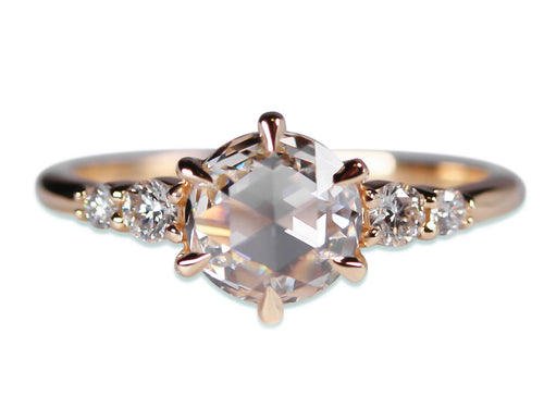 Vintage-Inspired Rose Cut Diamond Engagement Ring