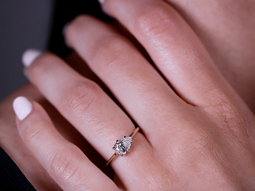 Pear Diamond Solitaire Engagement Ring