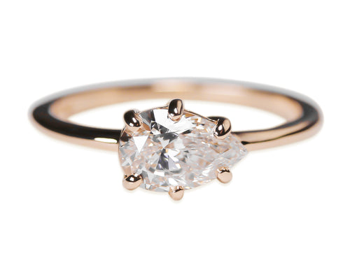 Pear Diamond Solitaire Engagement Ring