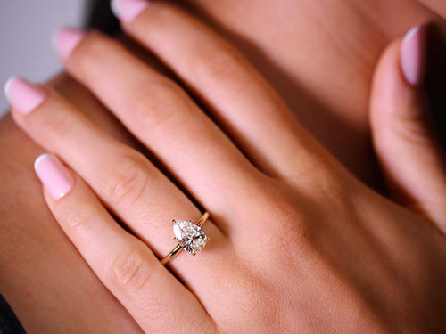 Pear Diamond Solitaire Engagement Ring