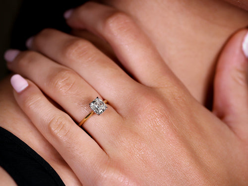 Cushion Diamond Solitaire Engagement Ring