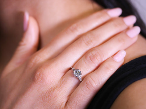 Three-Stone Diamond Engagement Ring