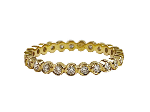 18K Yellow Gold and Diamond Eternity Wedding Band in Washington DC