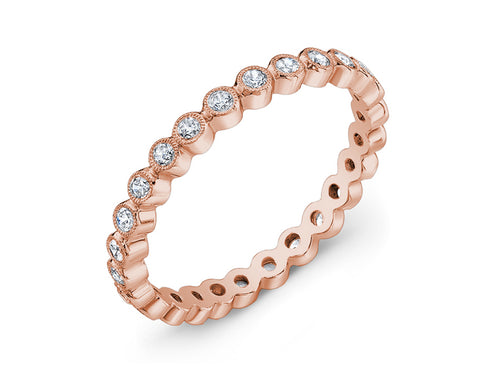 Rose Gold and Diamond Eternity Wedding Band in Washington DC