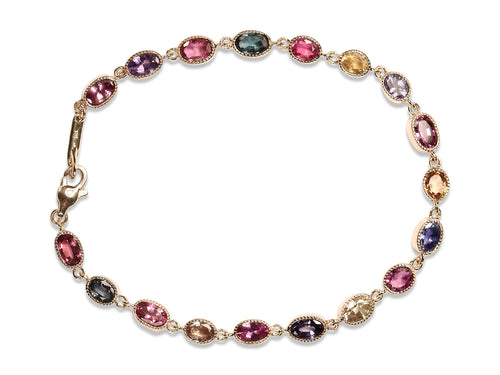 Multi-Colored Sapphire Bracelet