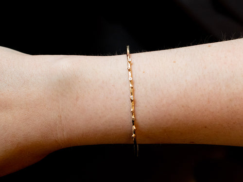 14K Yellow Gold and Diamond Bangle "Stackable" Bracelet in Washington DC