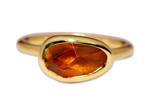 Bezel Set Citrine Ring