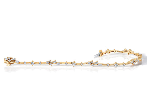 Oval Link Chain Necklace with Pavé Diamond Toggle Clasp